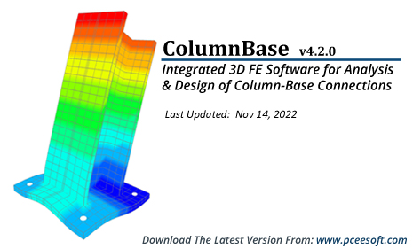 ColumnBase v4.2.0 has been released, base plate and anchor bolt design, design of base plate with stiffeners